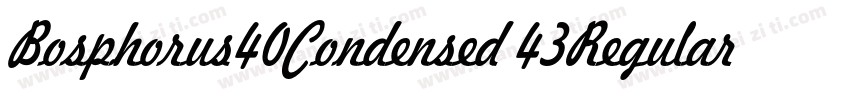 Bosphorus40Condensed 43Regular字体转换